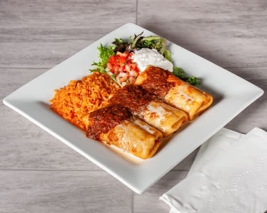 Three Amigos Chimichangas.